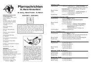 Pfarrnachrichten - Pfarrgemeinde St. Mariä Himmelfahrt