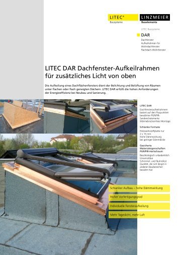 LITEC DAR Dachfenster-Aufkeilrahmen für zusätzliches Licht von ...