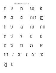 Khmer Alphabets - Cambodian View