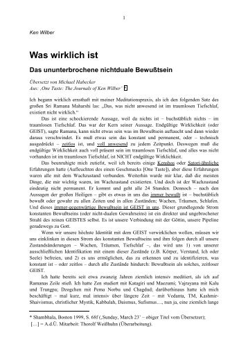 Was wirklich ist_OneTaste.pdf - integrales forum