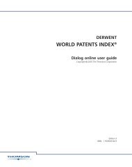 DERWENT WORLD PATENTS INDEX® Dialog ... - Thomson Reuters