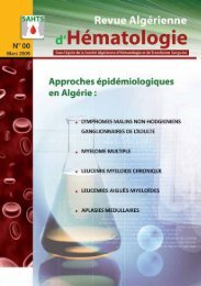 MabThera plus CHOP - Société algérienne d'hématologie et de ...