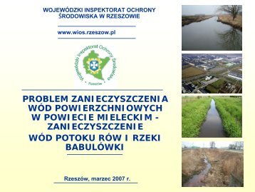Potok Rów - Wojewódzki Inspektorat Ochrony Środowiska w ...