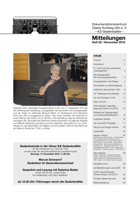 Mitteilungen / Heft 53 / November 2010 (PDF)