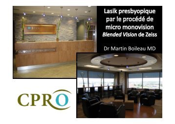 Lasik presbyopique par le procédé de micro monovision