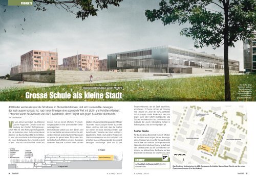 Grosse Schule als kleine Stadt - Baublatt