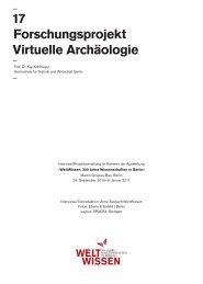 17 Forschungsprojekt Virtuelle Archäologie - WELTWISSEN. 300 ...