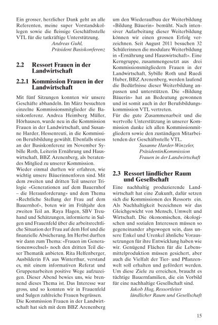 Jahresbericht 2011 (9 MB) - Verband Thurgauer Landwirtschaft