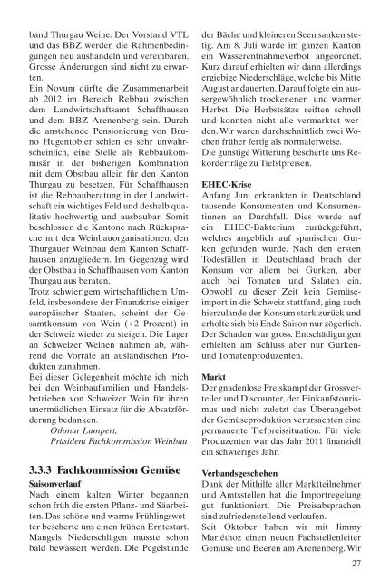 Jahresbericht 2011 (9 MB) - Verband Thurgauer Landwirtschaft