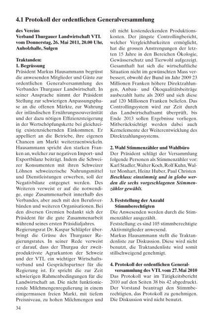 Jahresbericht 2011 (9 MB) - Verband Thurgauer Landwirtschaft