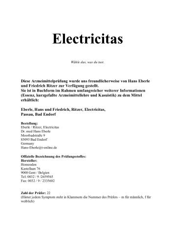 Electricitas - Provings.info