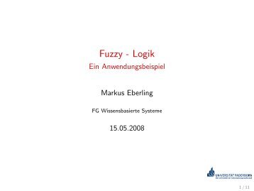 Fuzzy - Logik - Ein Anwendungsbeispiel