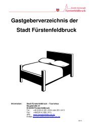 Gastgeberverzeichnis der Stadt Fürstenfeldbruck - in Fürstenfeldbruck