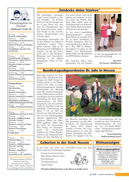 Badfest in Nossen vom 11. bis 13. Juli - Nossner Rundschau