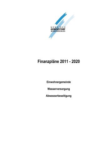 Selbstfinanzierung und Investitionen - Gemeinde Gebenstorf