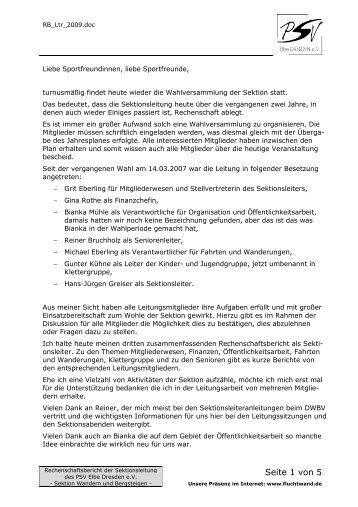 RB_Ltr_2009.pdf - PSV Elbe Dresden eV -Sektion Wandern und ...