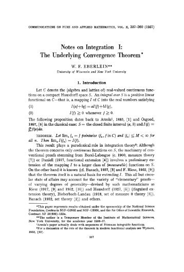 Notes on integration I: The underlying convergence theorem