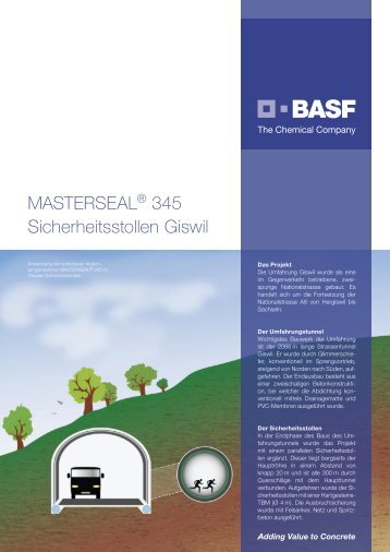 Sicherheitsstollen Giswil - Admixture Systems Schweiz