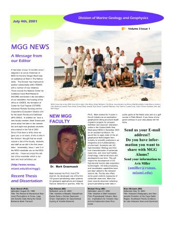 MGG NEWS - the MGG Home Page - University of Miami