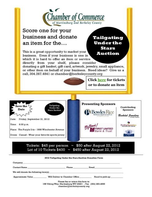 Tailgating Under the Stars Auction - Chamber of Commerce of ...