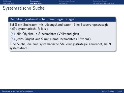 Einführung in heuristische Suchverfahren - Universität Paderborn