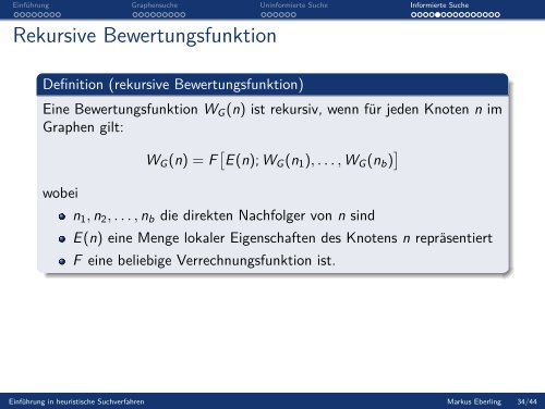 Einführung in heuristische Suchverfahren - Universität Paderborn