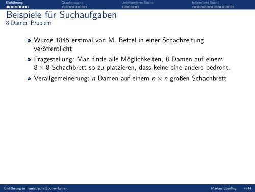 Einführung in heuristische Suchverfahren - Universität Paderborn