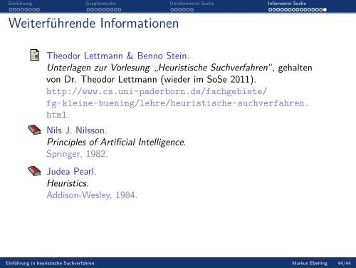 Einführung in heuristische Suchverfahren - Universität Paderborn