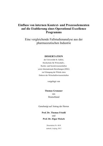 Einfluss von internen Kontext - Universität St.Gallen