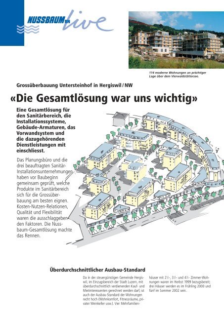 Grossüberbauung Untersteinhof in Hergiswil/NW - R. Nussbaum AG
