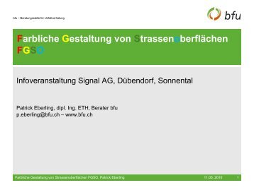Präsentation Patrick Eberling - Signal AG