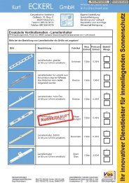 Ersatzteile Vertikallamellen - Lamellenhalter