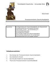 Universität Wien Alois Ecker Prozessorientierte Geschichtsdidaktik ...