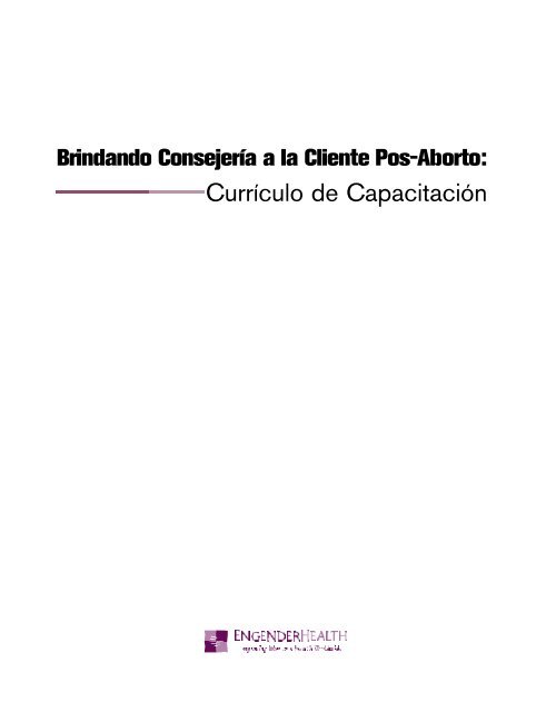 Currículo de Capacitación - EngenderHealth