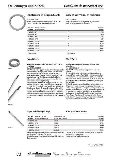 Oelförderpumpen Pompes d'alimentation p. mazout - alba-therm ag