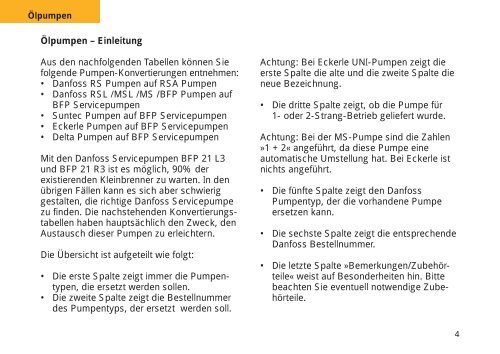 Servicehandbuch - Burner Components - Danfoss