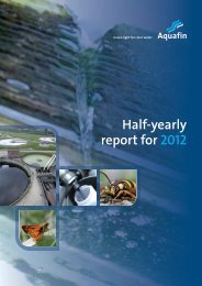 Semi annual report 2012 - Aquafin