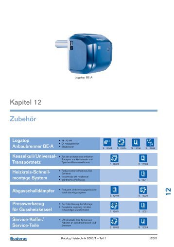 Kapitel 12 Zubehör - Buderus