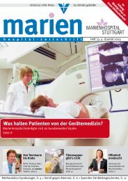 Was halten Patienten von der Gerätemedizin? - Marienhospital ...