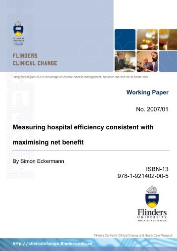 Measuring hospital efficiency consistent with maximising net benefit