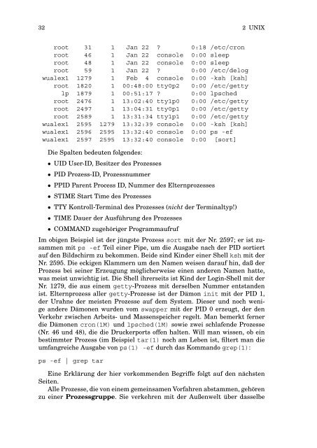 Einf ¨uhrung in UNIX - CIS