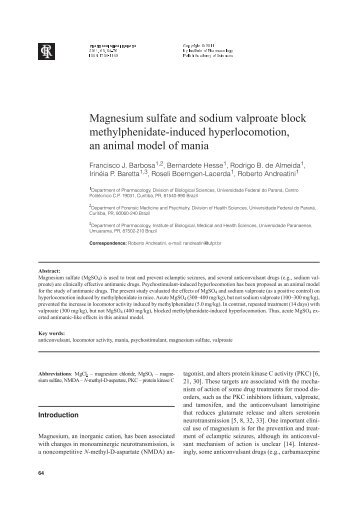 Magnesium Sulfate And sodium valproate Block ... - IF PAN