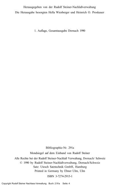 Freie Verwaltung des Nachlasses von Rudolf Steiner