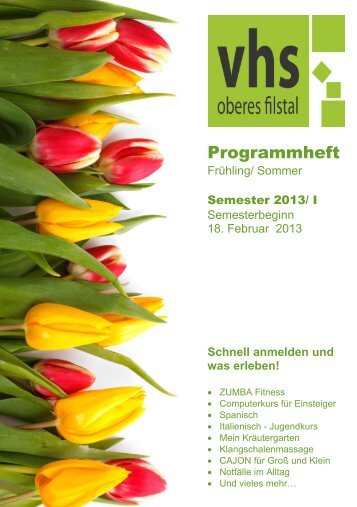 VHS-Programm Semester 2013/1 - Deggingen