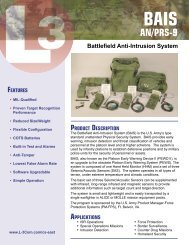 Battlefield Anti-Intrusion System (BAIS) - L-3 Communications