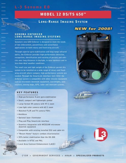 L-3 Sonoma EO MODEL 12 DS/TS 650â¢ LONG -RANGE IMAGING ...