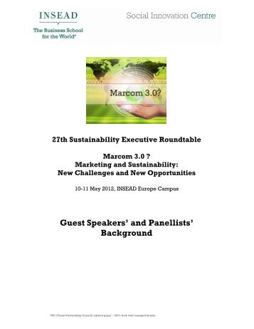 27th Roundtable Speakers' background (comm.) 25.04.12 - Insead