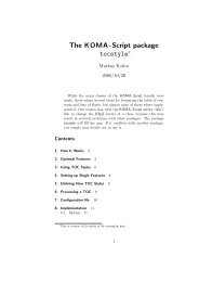 The KOMA-Script package tocstyle - BaKoMa TeX