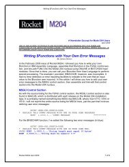 Writing $Functions with Your Own Error Messages - Rocket Software