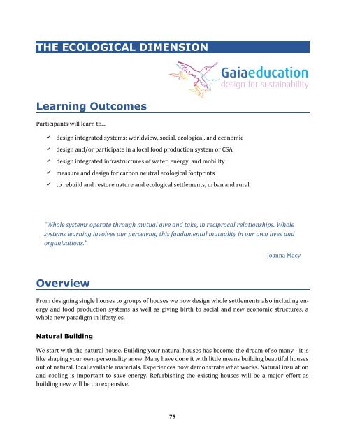 EDE Curriculum 2012.pdf - Gaia Education